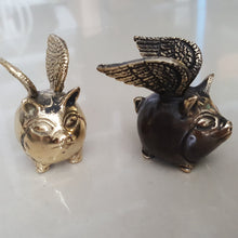 Load image into Gallery viewer, Brass Decor Fairy Pig