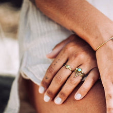 Load image into Gallery viewer, Ring Antique Turquoise Hexagon