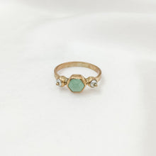 Load image into Gallery viewer, Ring Antique Turquoise Hexagon