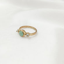 Load image into Gallery viewer, Ring Antique Turquoise Hexagon