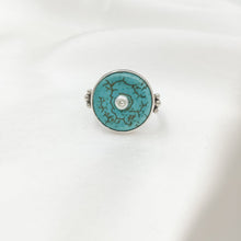 Load image into Gallery viewer, Ring Antique Turquoise Mini Pearl Dot