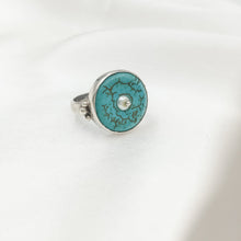 Load image into Gallery viewer, Ring Antique Turquoise Mini Pearl Dot