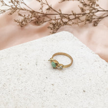 Load image into Gallery viewer, Ring Antique Turquoise Hexagon