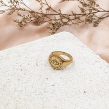 Load image into Gallery viewer, Ring Big Signet Evil Eye Zircon