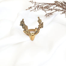 Load image into Gallery viewer, Ring Fairy Deer Flower