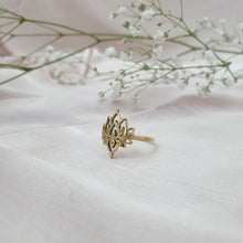 Load image into Gallery viewer, Ring India Lotus Flower Golden Bali Jewellery handmade small business