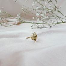 Load image into Gallery viewer, Ring India Lotus Flower Golden Bali Jewellery handmade small business