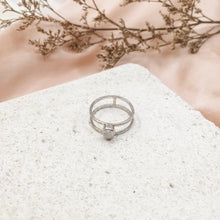 Load image into Gallery viewer, Ring Miss Double Moonstone Drop