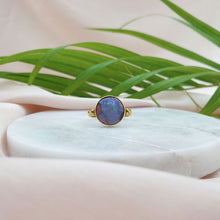 Load image into Gallery viewer, Ring Pearl Full Moon Golden Handmade Unique Jewellery
