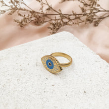Load image into Gallery viewer, Ring Resin Tribal Eye
