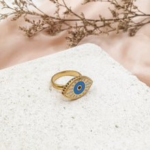 Load image into Gallery viewer, Ring Resin Tribal Eye
