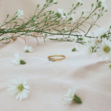 Load image into Gallery viewer, Ring fairy gemstone mini labradorite Golden Bali handmade Jewellery