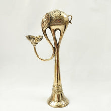 Load image into Gallery viewer, Brass Decor Flower Smelling Elephant Candle Holder
