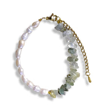 Load image into Gallery viewer, Bracelet Half Pearl and Stone
