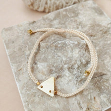 Load image into Gallery viewer, Bracelet Braid Mother of Pearl Triangle
