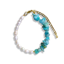 Load image into Gallery viewer, Bracelet Half Pearl and Stone
