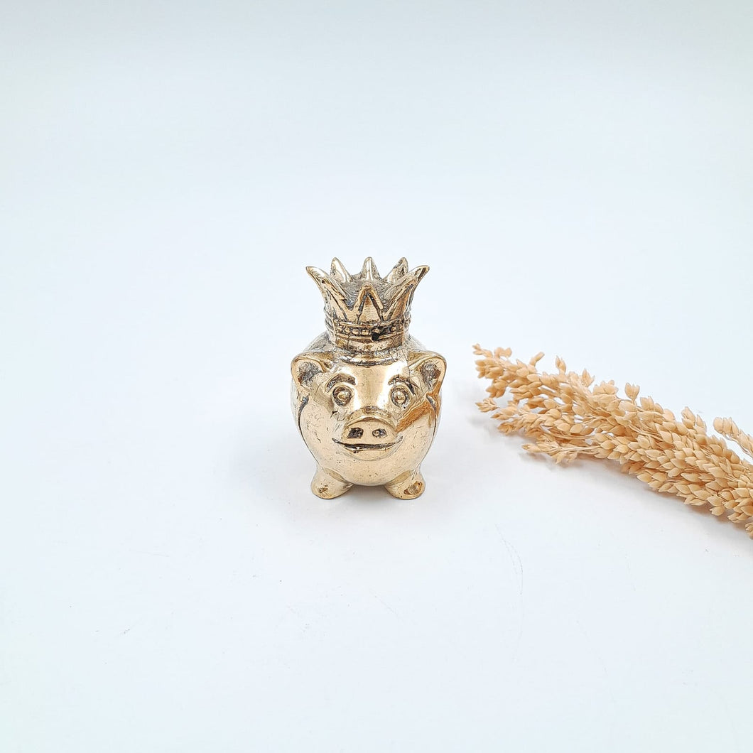 Brass Decor King Pig