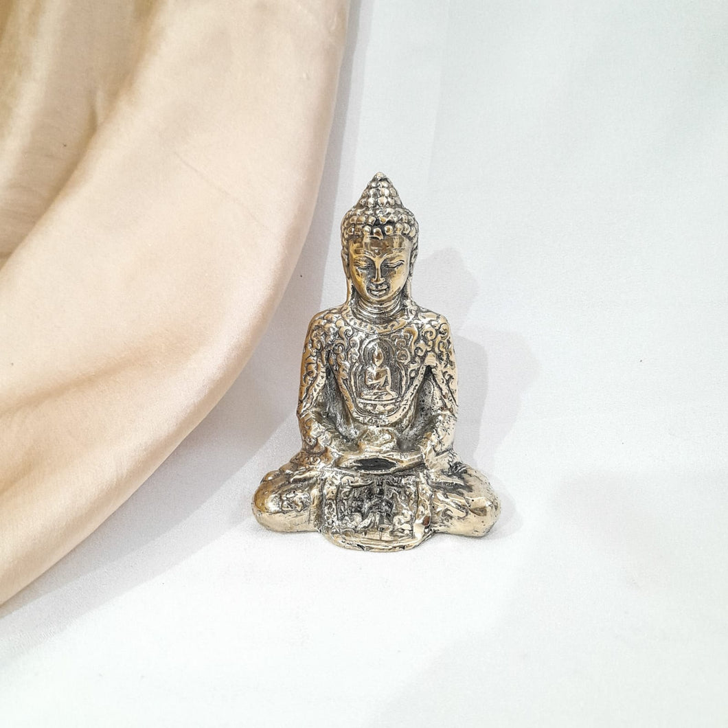 Brass Decor Buddha Batik Motif