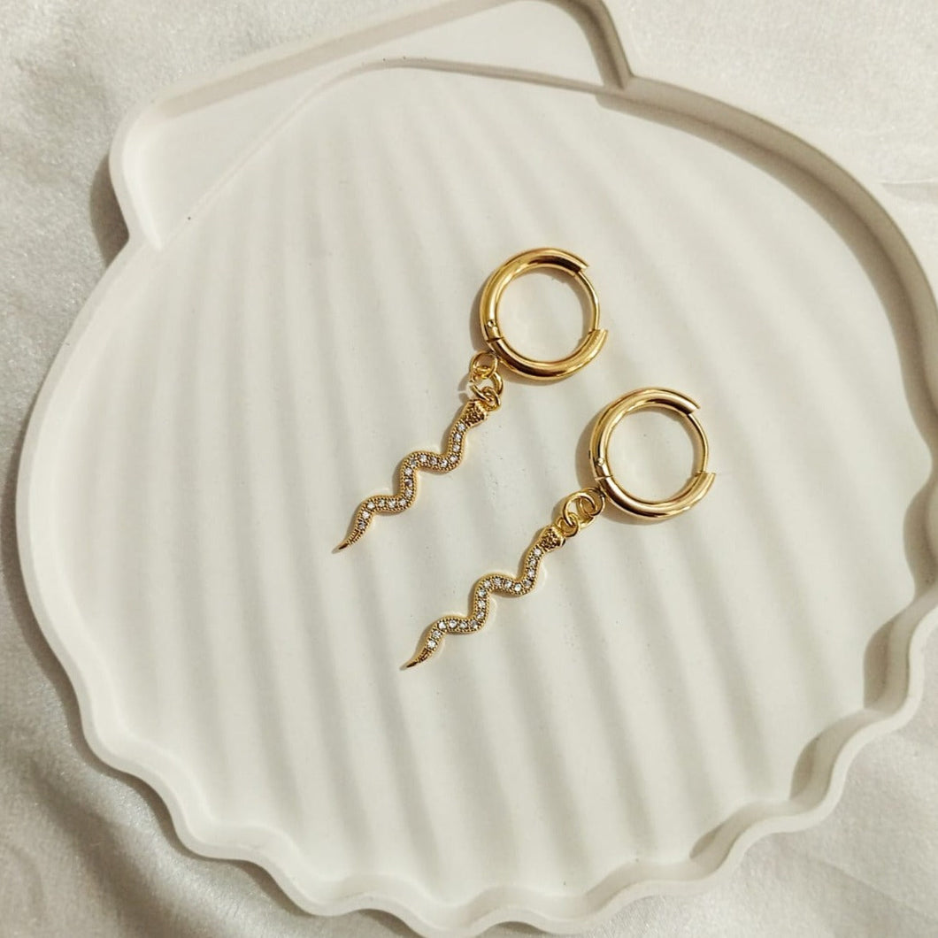 Earring Hoop Brilliant Snake