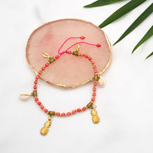 Load image into Gallery viewer, Anklet White Bead Shell &amp; Pineapple

