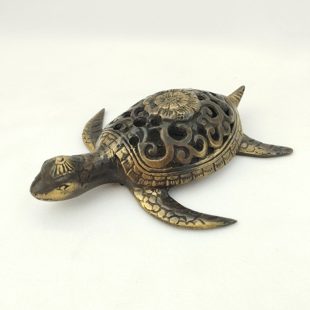 Brass Decor Antique Kerawang Turtle