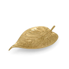 Load image into Gallery viewer, Plate Brass Trinket Tray Small Leaf
