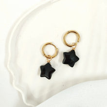 Load image into Gallery viewer, Earring Hoop with Pendant Star
