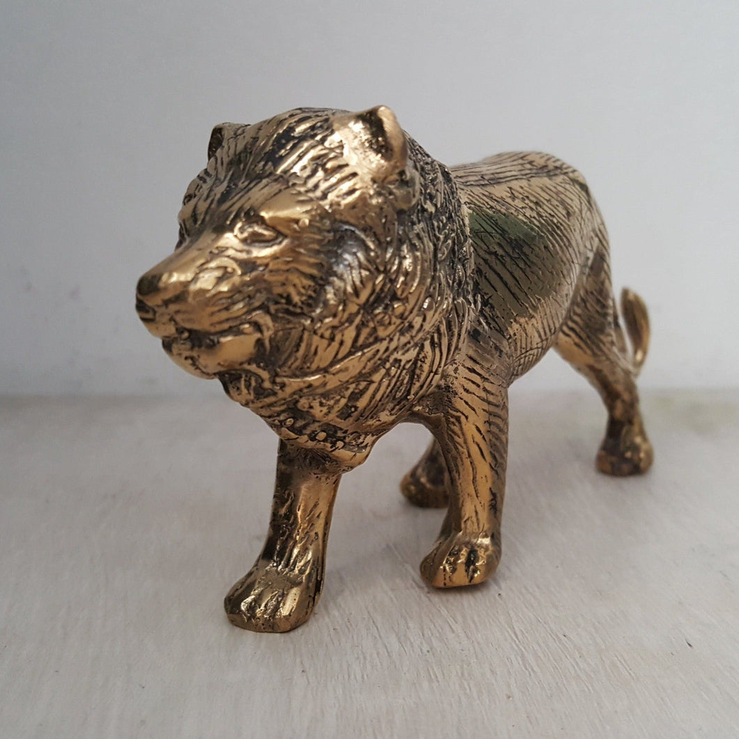 Brass Decor Wild Lion