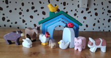 Load image into Gallery viewer, Wooden Toy Kids House 10 Animals
