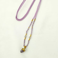 Load image into Gallery viewer, Necklace Yoga Amethyst and Crystal
