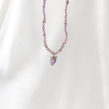 Load image into Gallery viewer, Necklace Yoga Amethyst and Crystal
