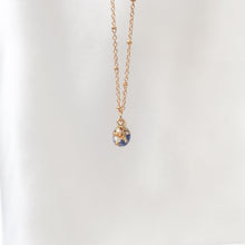 Load image into Gallery viewer, Necklace Round Mini Stone with Charm
