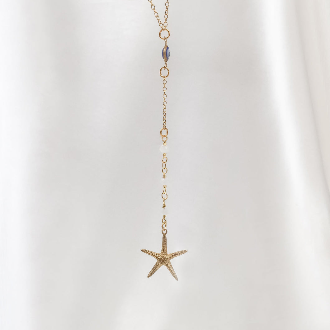 Necklace Starfish Crystal Chain