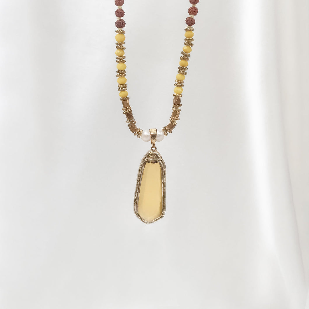 Necklace Rudraksha Pendant Crystal