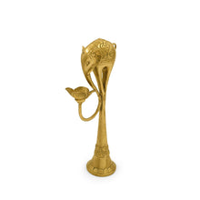 Load image into Gallery viewer, Brass Decor Flower Smelling Elephant Candle Holder
