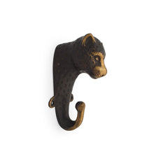 Load image into Gallery viewer, Brass Wall Hook Panther
