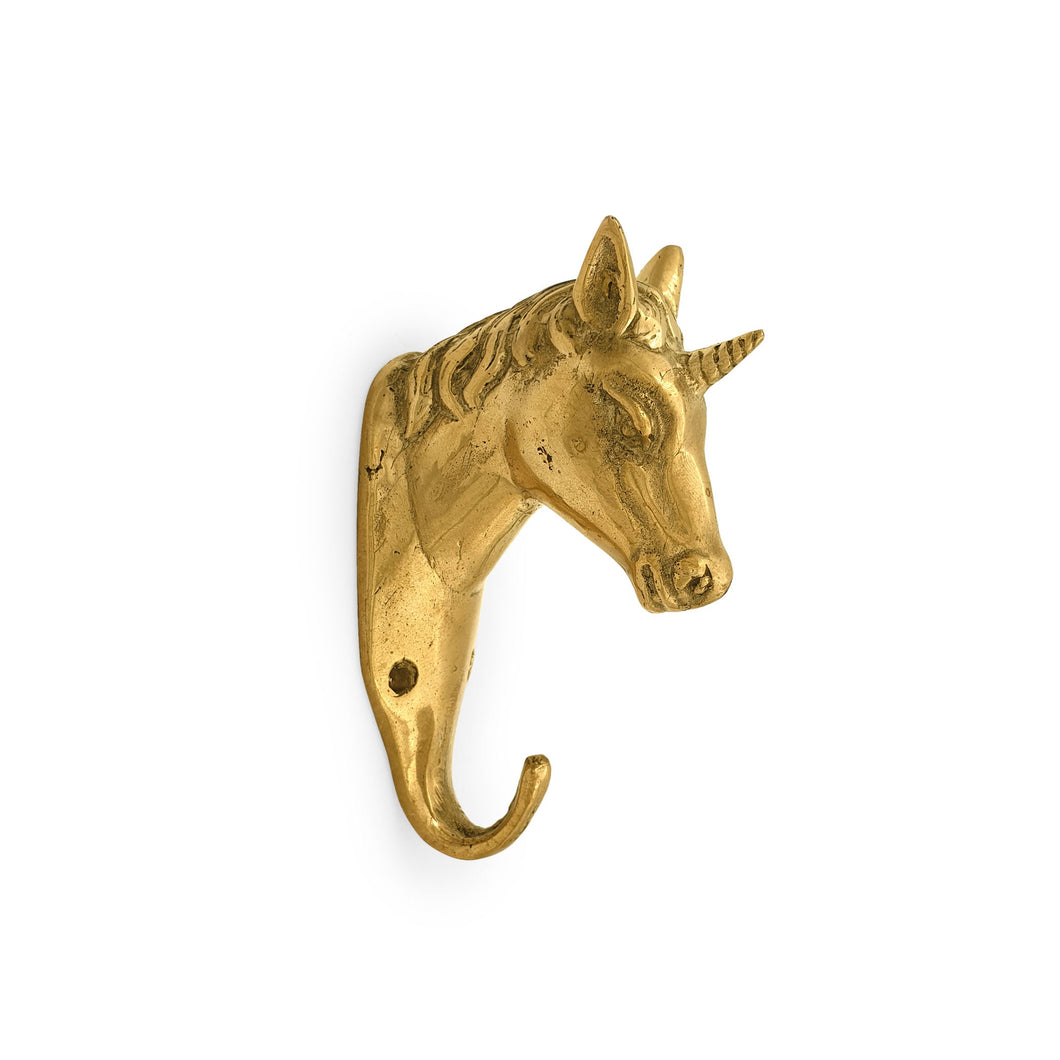 Brass Wall Hook Unicorn