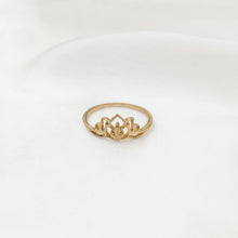 Load image into Gallery viewer, Ring India Half Lotus Flower
