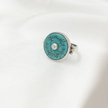 Load image into Gallery viewer, Ring Antique Turquoise Mini Pearl Dot
