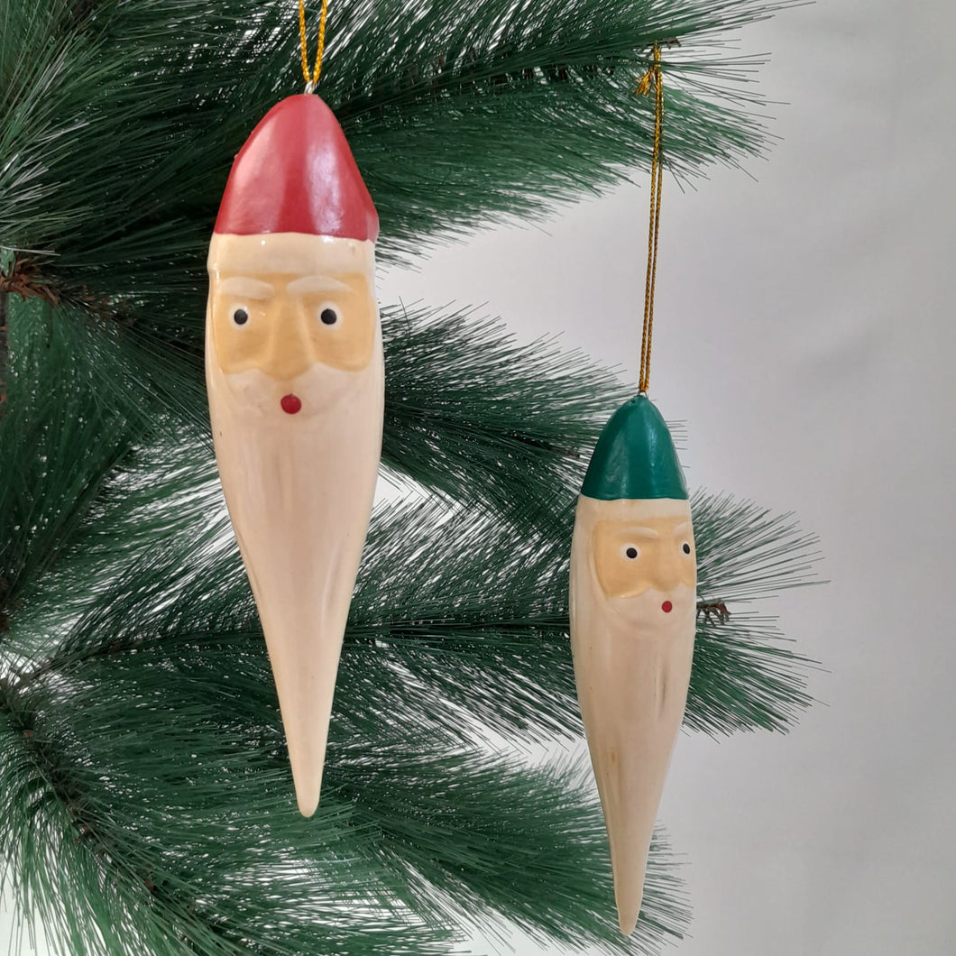 Wooden Christmas Ornaments Santa Corn