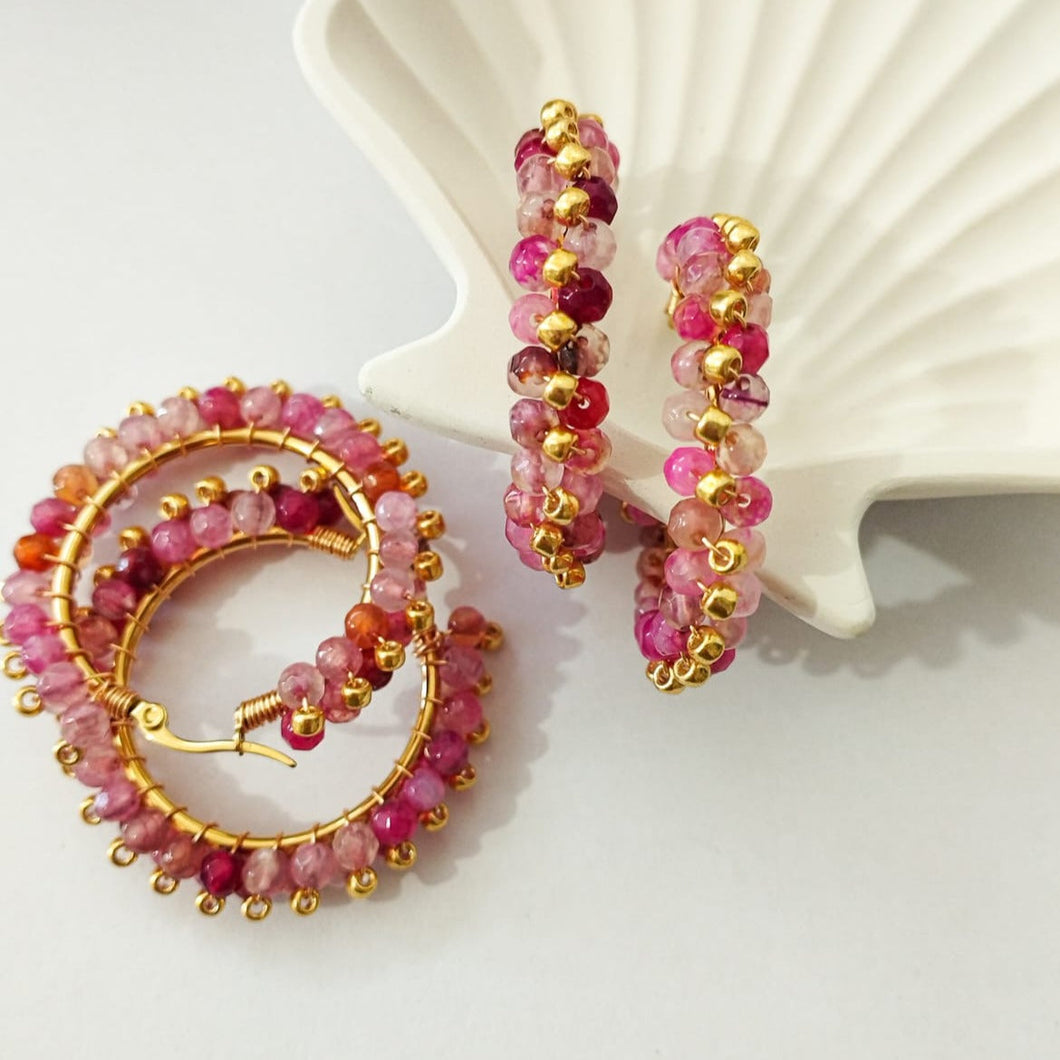 Earring Hoop Gemstone