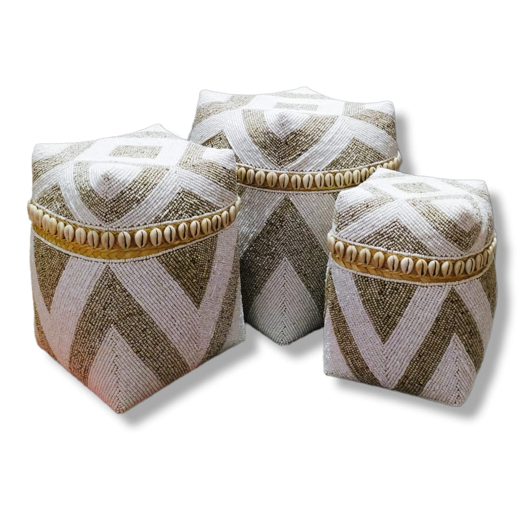 Balinese Beads Box Set of 3 High