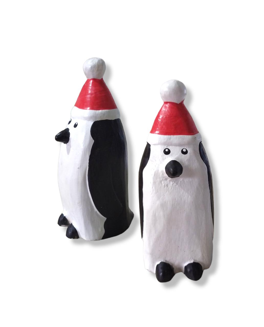 Wooden Christmas Ornaments Pinguin
