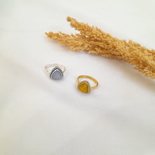 Load image into Gallery viewer, Ring Triangle Gemstone Yellow
