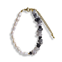 Load image into Gallery viewer, Bracelet Half Pearl and Stone
