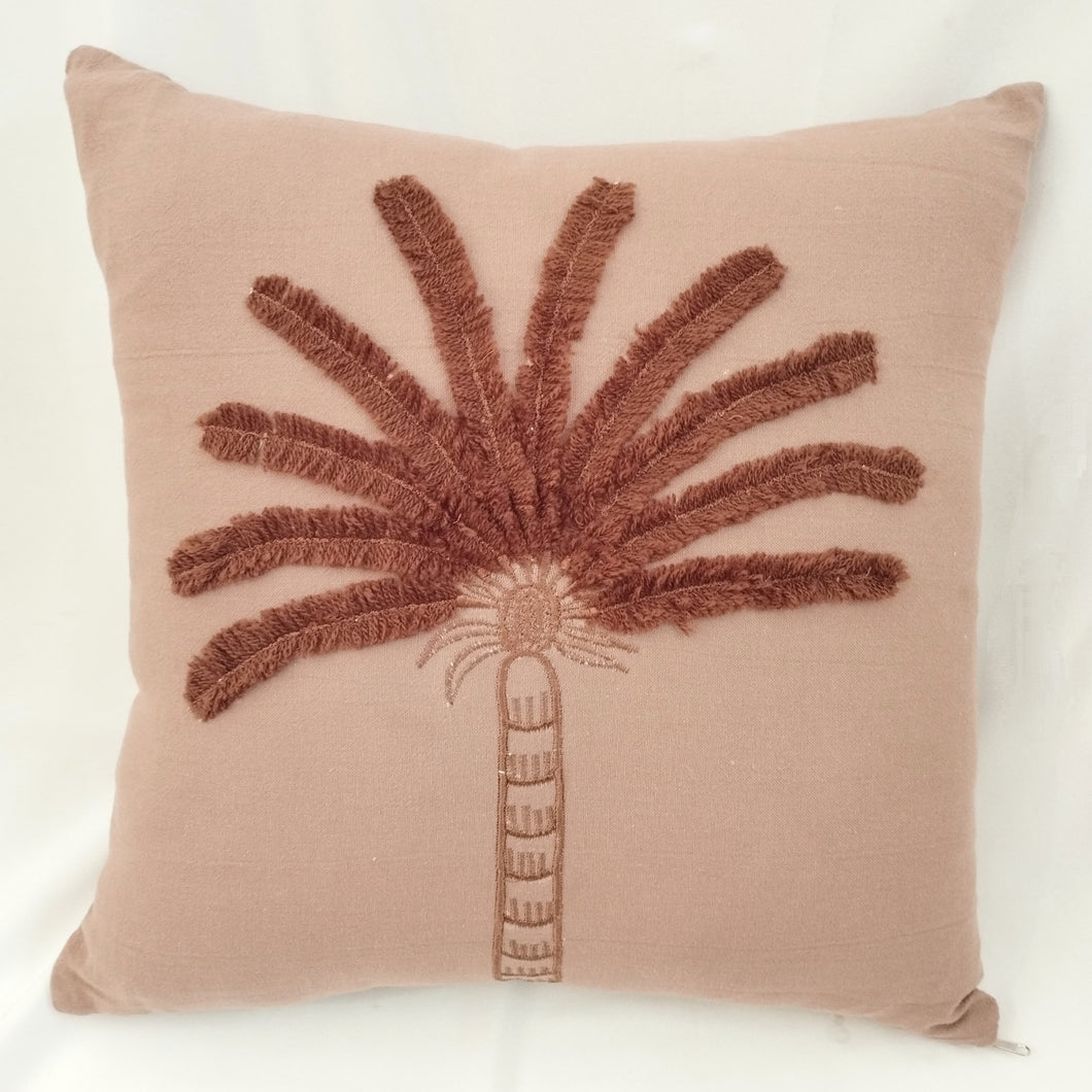 Cushion Cover Palm Tree Linen Colorful