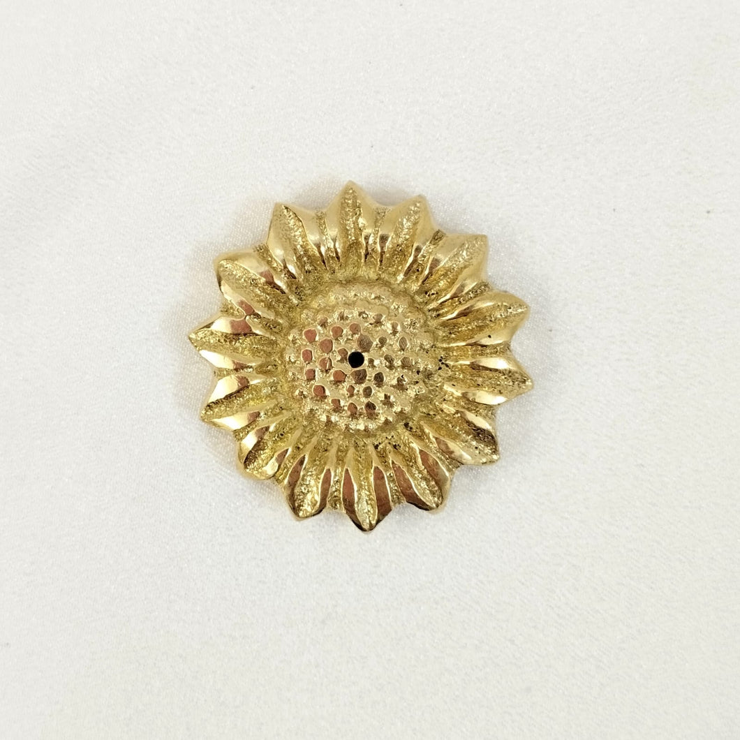 Brass Incense Holder Sun Flower Bali