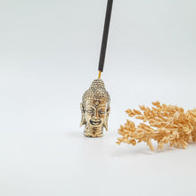 Load image into Gallery viewer, Brass Incense Holder Buddha Head
