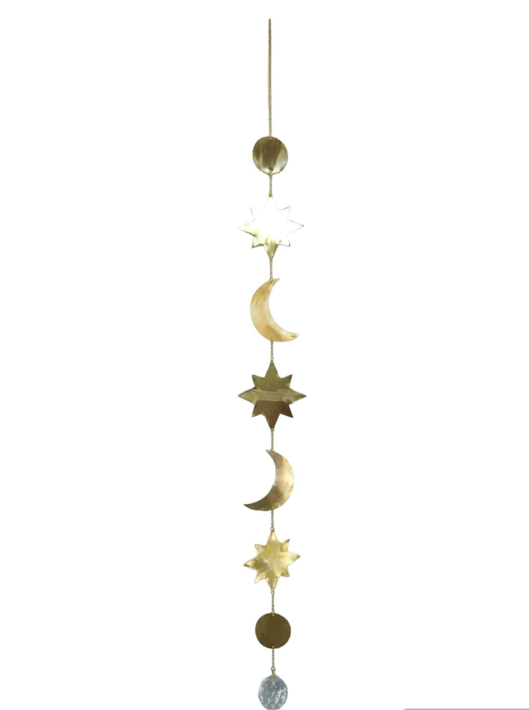 Wall Hanging Vertical Brass Moon Mini